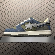 5colors Kasut Bapesta Bape SK8 DUNK Lightning Star Hit Color Small White Low-top Skateboard Shoes Me