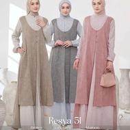 Gamis Nibras Terbaru Resya 51 (Brown, Dark Grey, Maroon)