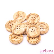 4-Hole Wood Grain Resin Button (25 Mm) (0001070)