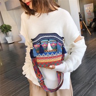 Embroidered Crossbody Bag for women Should Bag Small Sling Bag for Handphone PU Leather Purse Wallet Bags Ladies Bucket Bag