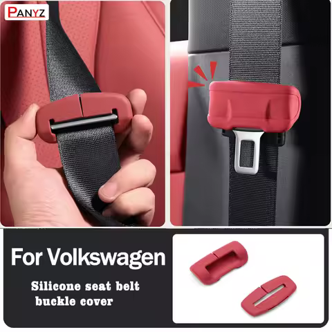 For Volkswagen T-Cross Accessries 2/4 Piece Car Seat Belt Silicone Protective Cover Trim