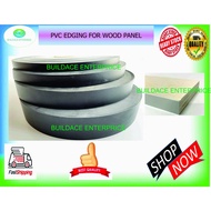 PVC EDGING BLACK MATT FOR WOOD PANEL - DIY FURNITURE SHELF, STORAGE BOX