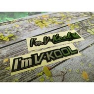 Im VKOOL Embossed STICKER STICKER