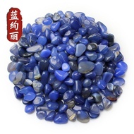Blue Gorgeous Blue Agate Crushed Stone Agate Color Treatment Interior Decoration Stone Material Orna
