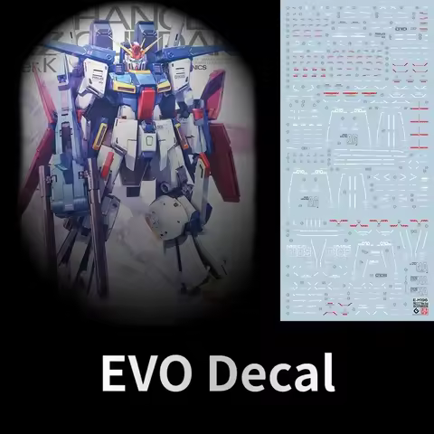 EVO Decal MG196 for 1/100 MSZ-010S ENHANCED ZZ Ver.KA Assembly Model Fluorescent Water Sticker for M