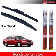 ที่ปัดน้ำฝน ใบปัดน้ำฝน ซิลิโคน ตรงรุ่น Honda City Type Z 1999- 2002 ไซส์ 24-14 ยี่ห้อ Diamond กล่องแ