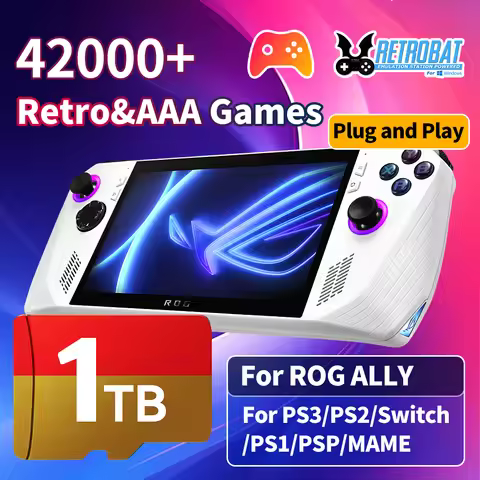 1TB Game TF Card for Switch/PS3/PS2/PS1/PSP/MAME with 42000+ AAA/Retro Games for ROG ALLY/Wins Handh