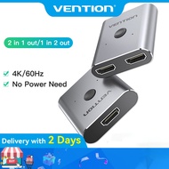 Vention HDMI Switcher 4K Bi-Direction 2.0 HDMI Switch 1x2/2x1 Adapter 2 in 1 Out Converter for PS4/5