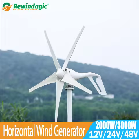 China Factory 2KW 3KW Wind Generator 12V 24V 48V DC to 110V 220v AC Home System Free Green Alternati