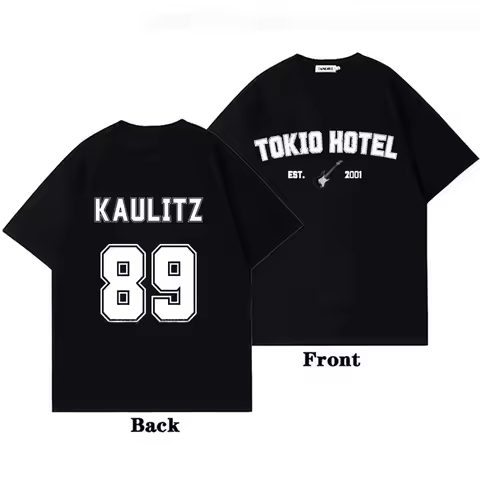 Rock Band Tokio Hotel Kaulitz Print Tshirt Cotton T-shirt Trend Short Sleeve Tee Men Women Hip Hop S