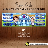 ABC BANNER KORIDOR/HIASAN DINDING ANAK YANG BAIK LAGI CERDIK