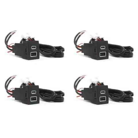 M50K-4X 12V/24V Car Phone Socket Double QC3.0 Type-C PD USB Charging Port Power Adapter For VW Polo 