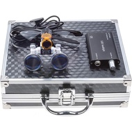 EustomA 2.5X Binocular Loupes+5W LED Headlight with Optics Filter with Aluminum Box DY-007 (Black)