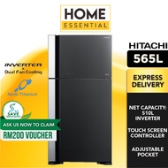 Hitachi 565L Refrigerator Big2 Glass Series 2 Door R-VG660P7M-1 GGR