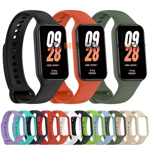 Silicone Strap For Xiaomi Smart Band 8 Active Bracelet Accessories Replacement Wristband For Mi Smar