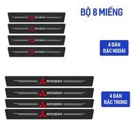 MITSUBISHI Bộ 9 miếng dán bậc cửa ô tô carbon bộ dán chống trầy xước bảo vệ bậc lên xuống cửa xe hơi