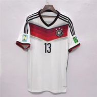 Germany 2014 Retro Edition Men‘S Home Short Sleeve Football Jersey Shirt