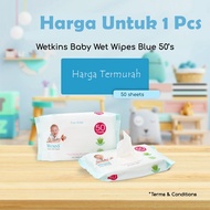 Baby Wipes Wetkins 50s Non Perfumed Hand and Mouth / Tissue Basah Bayi Newborn Untuk Ganti Popok Bir