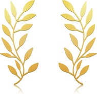 cod Metal Wall Art Leaves Decor Iron Olive Branch Hanging Ornament for Living Room Outdoor Garden Pa