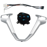 ของตกแต่งพวงมาลัย + ปุ่มควบคุมสำราญสำหรับ Ford Fiesta MK7 Ecosport 2013แสงสีแดง/น้ำเงิน