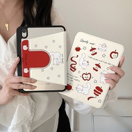 case iPad Gen10 Gen11 Air7 11 ที่ใส่ปากกา แมวแอปเปิ้ล เคสiPadหมุน 360° Air6 Gen9 Air5