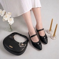 1 set of Heells Sandals Wanita and Bag Latest and trendy patternedWanitas heels for women
