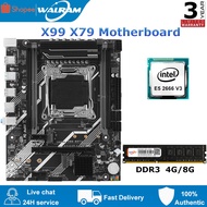 WALRAM X79 X99 Motherboard With Intel E5 Xeon 2666 V3 Processor CPU LGA 2011/2011-3 DIMM Memory DDR3 8GB RAM Support REG ECC M.2 NVME SATA