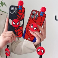Spider Man Phone Holder Casing For OPPO A3S A12E A1K A31 A8 A16 A16S A16K A16E A17 A17K A92 A72 A52 
