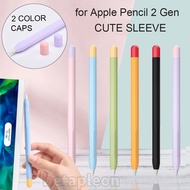เคสซิลิโคนสำหรับดินสอ Apple Gen 1 / Apple Pencil Gen 2ปลอกสำหรับ Apple อุปกรณ์ป้องกันผิวหนัง Apple ดินสอสีคู่บางพิเศษที่จับแสนสบาย Apple เคสป้องกัน