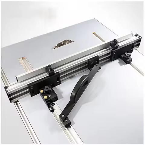 Table Saw Fence System, Woodworking profile fence t track slot sliding brackets miter gauge fence ro