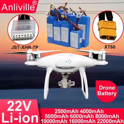 Versatile 6S1P 22V 2.5Ah 4Ah 5Ah 6Ah 8Ah 10Ah 16Ah 22Ah Battery Pack,30C Discharge for Multi-Rotor/F