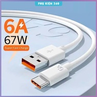 6A fast charging cable for XM USB - Type C. Type C fast charging cable, 67W fast charging cable, Typ