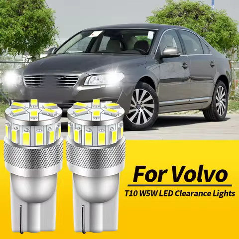 2PCS T10 W5W LED Clearance Lights Canbus For Volvo S80 98-13 V50 03-12 V70 96-14 XC70 97-16 XC60 08-