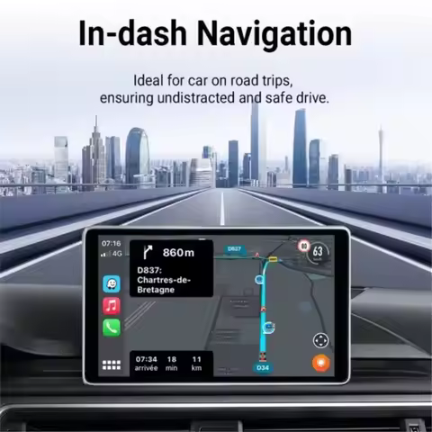 A32I 2 In1 Mini Dot Wired to Wireless CarPlay Adapter Android Auto Dongle Smart AI Box Auto Connect 
