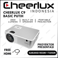 Proyektor Cheerlux C9 Mini LED Proyektor C9 2800 Lumens dengan TV tuner