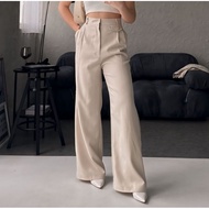 Oro Pants - Women's High Waist Pants - Loose Culottes Trousers