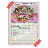 Birthday invitation card happy birthday hbd character lol LOL surprise