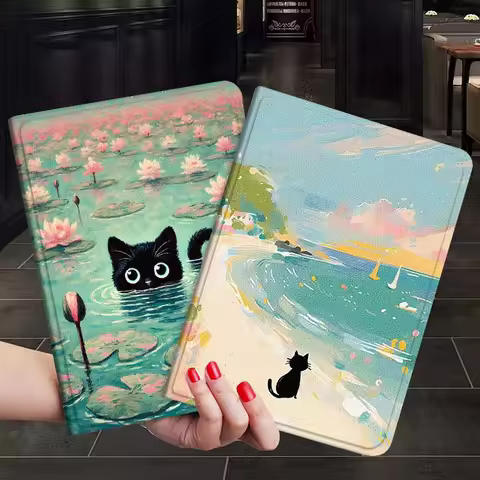 Cute Cat Art Popular Gift For Xiaoxin Lenovo Tab P12 Extreme Legion Y900 Idea Pro GT 12.1 2025 Folda