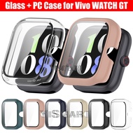 Glass + Case for Vivo Watch GT Tempered Glass Film Protective Cover Bumper for Vivo WATCH GT SmartWa