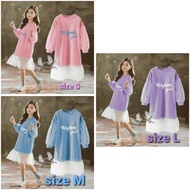 Dress Anak Perempuan Model Korea Umur 2-12 Tahun Baju Gaun Pesta