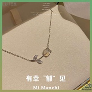 rantai nama rantai silver rantai silver 925 original MiManchi Sterling Silver 999 Kalung Tulip Perak