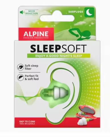 Alpine Sleepsoft Travel Sleeping Earplugs Anti Snore Earplugs Anti Noise Swim Ear Plugs