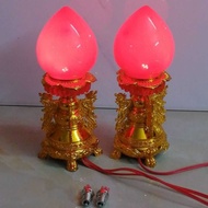 Buddha God Table Lamp 神台灯 Offering Worship Light Front Lamp 1 Pair Dragon Design 28cm Prayer Lamp Buddhist Taoist Fortune God Ti Gong Tua Pek Kong Tu Di Gong Ah Pek Amitabha Energy Saving