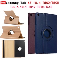 For Samsung TAB A7 10.4inch T500 T505 T507 Tab A 10.1 2019 SM T510 T515  With S Pen 360 Rotate Leather Stand Case Cover