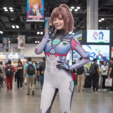 Women Overwatch D.Va Outfit, Sci-Fi Combat Suit Jumpsuit Integrated Gloves Foot Covers D.Va Overwatc