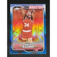 Topps Chrome 2024 Hakeem Olajuwon Blue Refractor nba card