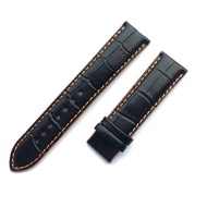 9/11✈Adapted to Mido Mido Helmsman leather watch strap for men M005 black orange line butterfly fold