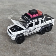 1/64 Benz G63 AMG 6 x 6 Snow Style White No. 6 Pickup era car Model