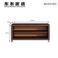 HY-JD TUTN Guangdong Foshan Furniture Brand Short Shoe Cabinet Outdoor Rattan Shoe Changing Stool Balcony Waterproof and