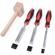 Flat Chisel Wooden Hammer Tool Hi-Spec 4-Piece Set Woodworking Tool Root Carving Wood Carving Hand F